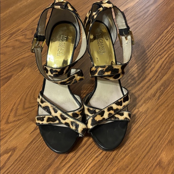 Michael Kors Animal Print Strappy Sandals - Picture 1 of 7